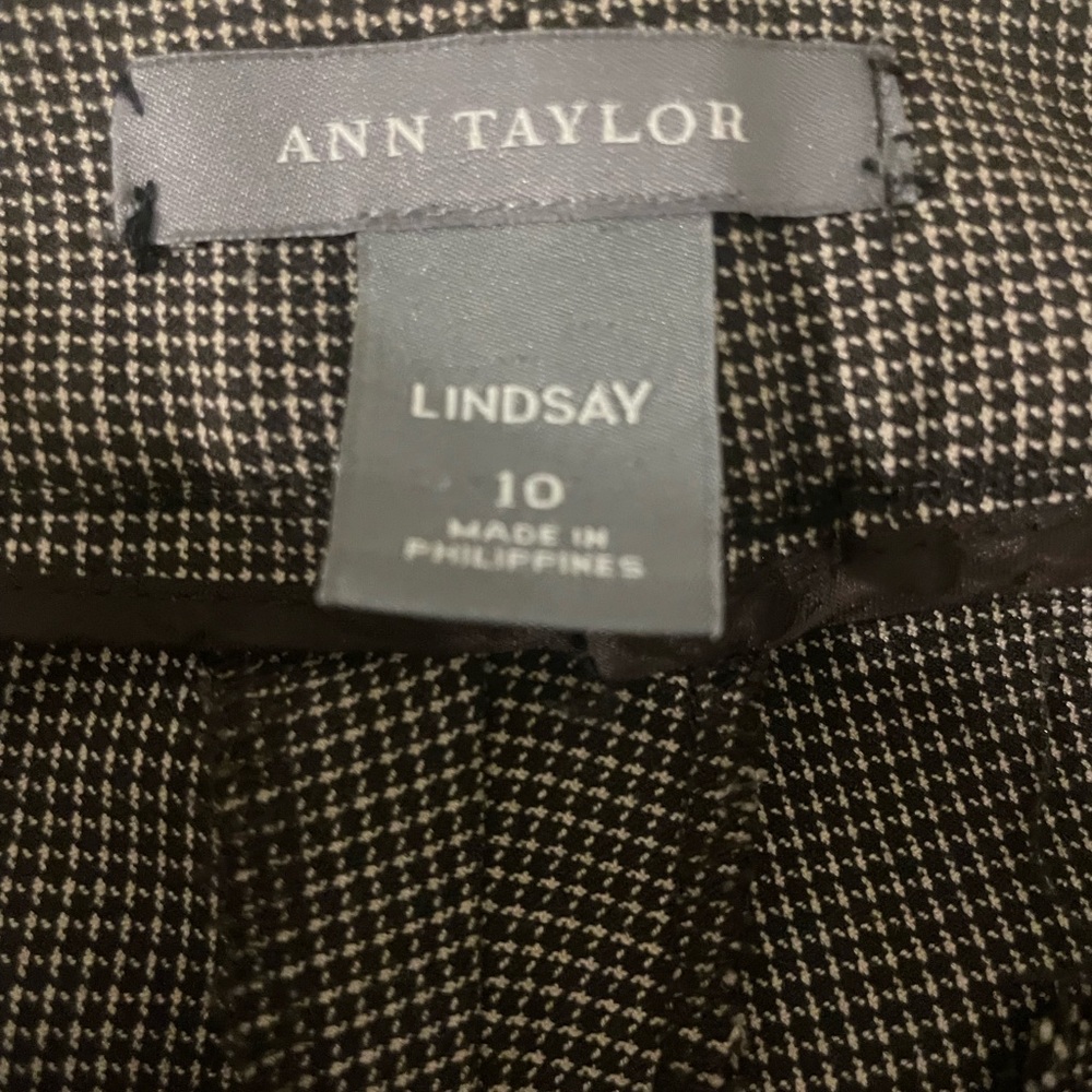 Ann Taylor Lindsay Trousers in Black and Cream